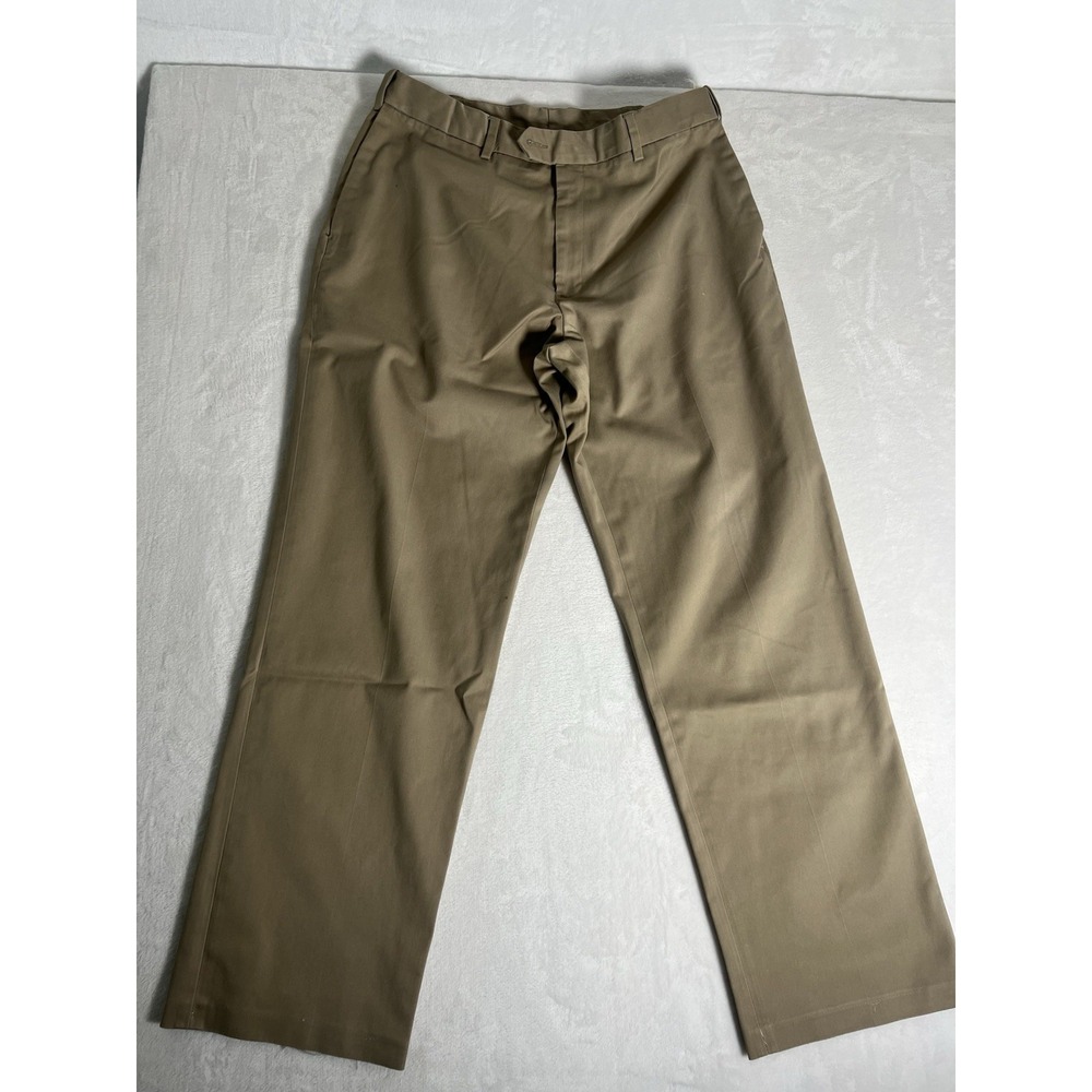 Perry Ellis Portfolio Mens Pants 34x32 Beige Flex Twill Modern Fit Dress Pants